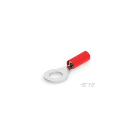 Te Connectivity Ring Terminal, M6 Stud Size, 20 AWG, 300 V, Nylon Insulated, Red 2-320571-4